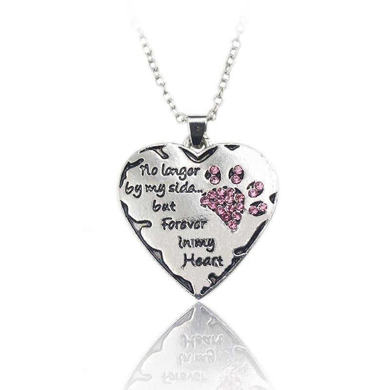 "no longer be my side but forever in my heart" Silver Crystal Cats Dogs - EDITION LIMITED