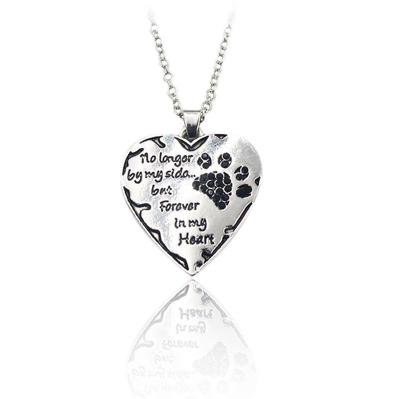 "no longer be my side but forever in my heart" Silver Crystal Cats Dogs - EDITION LIMITED