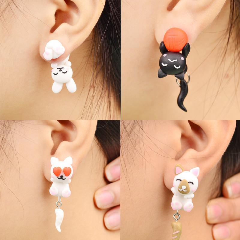 Dog Cat Rabbit Stud Earrings For Women