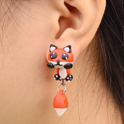 Dog Cat Rabbit Stud Earrings For Women