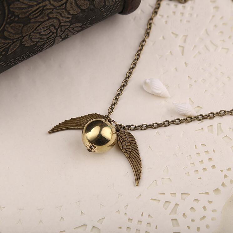 Snitch gold necklace Harry Potter