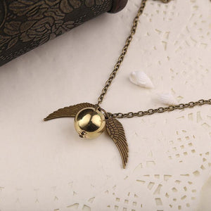 Snitch gold necklace Harry Potter