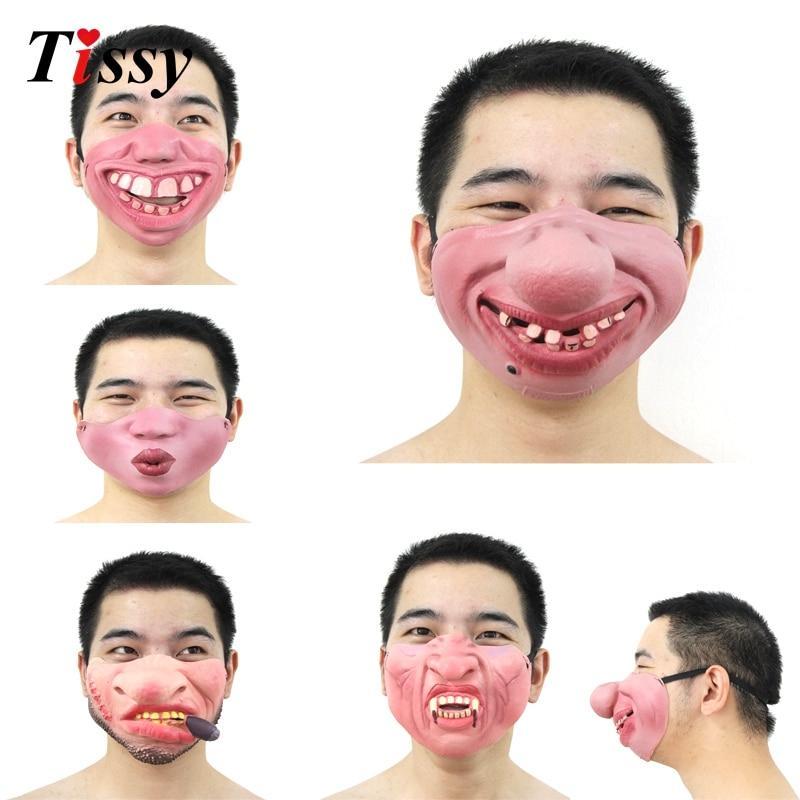 Funny&Scary Of Half Face Clown Latex Masks