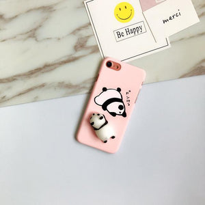 3D Panda phone Cases For iphone 6 6s 6plus 7 7Plus