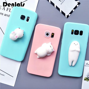 For Samsung Galaxy S5 S6 Edge S7 Edge S8 S8 Plus Note 3/4/5 Case 3D Silicon