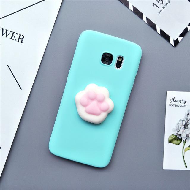 For Samsung Galaxy S5 S6 Edge S7 Edge S8 S8 Plus Note 3/4/5 Case 3D Silicon