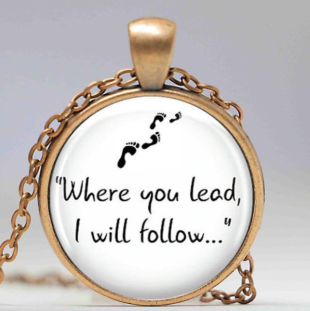 Gilmore Girls "Where you lead, I will follow..." Necklace