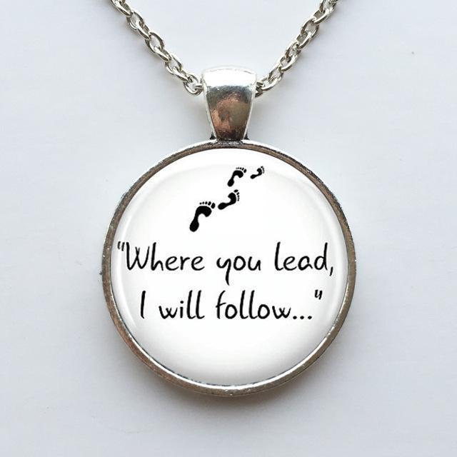 Gilmore Girls "Where you lead, I will follow..." Necklace