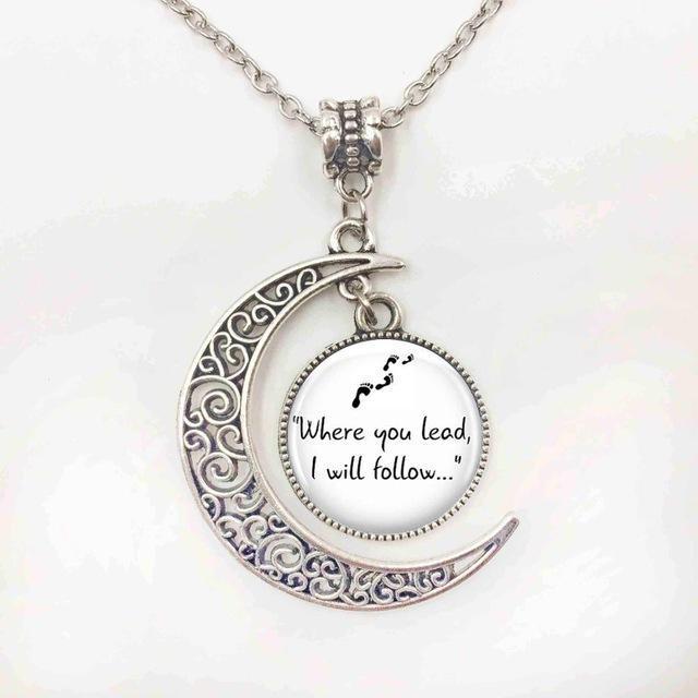 Gilmore Girls "Where you lead, I will follow..." Necklace