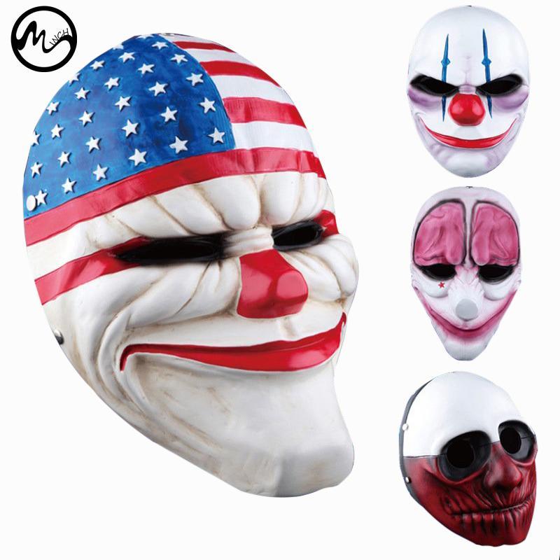 Minch Clown Masks for Masquerade Party Scary Clowns Mask Payday 2 Halloween Horrible Mask