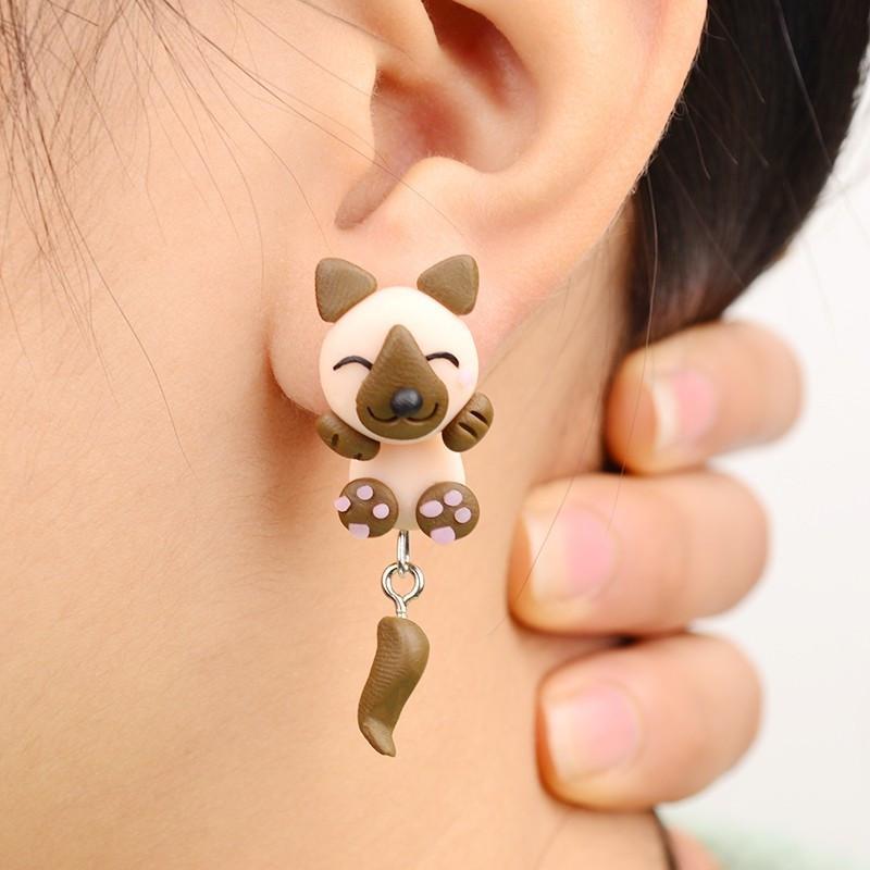 Dog Cat Rabbit Stud Earrings For Women