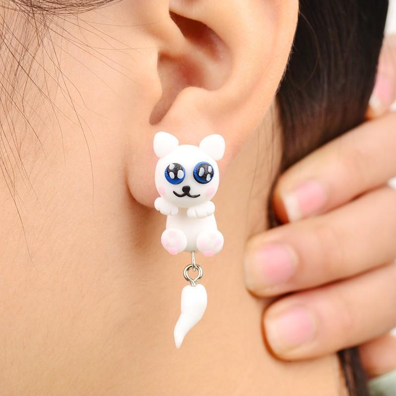 Dog Cat Rabbit Stud Earrings For Women