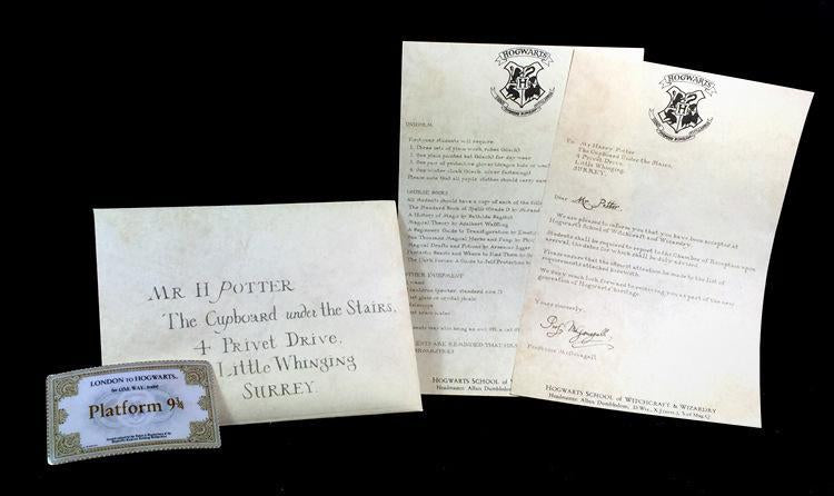 Harry Potter Acceptance Letter Package/ Five Pieces