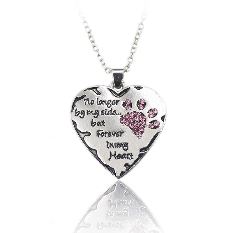 "no longer be my side but forever in my heart" Silver Crystal Cats Dogs - EDITION LIMITED