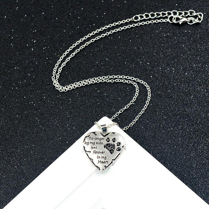 "no longer be my side but forever in my heart" Silver Crystal Cats Dogs - EDITION LIMITED