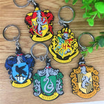 Harry Potter Hogwarts Gryffindor Hufflepuff Ravenclaw Slytherin Metal Keychains/Necklace Pendant 2019