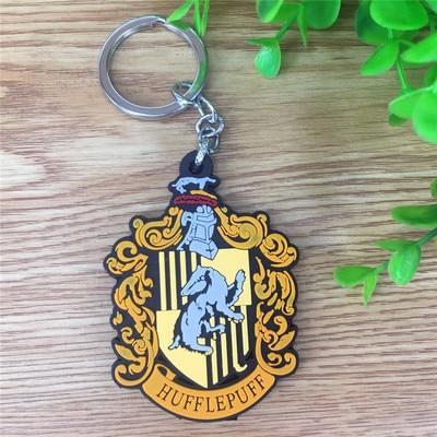 Harry Potter Hogwarts Gryffindor Hufflepuff Ravenclaw Slytherin Metal Keychains/Necklace Pendant 2019