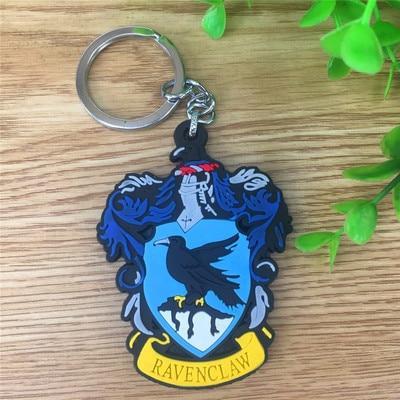 Harry Potter Hogwarts Gryffindor Hufflepuff Ravenclaw Slytherin Metal Keychains/Necklace Pendant 2019