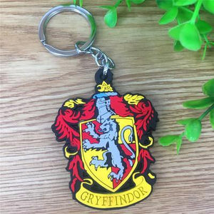 Harry Potter Hogwarts Gryffindor Hufflepuff Ravenclaw Slytherin Metal Keychains/Necklace Pendant 2019
