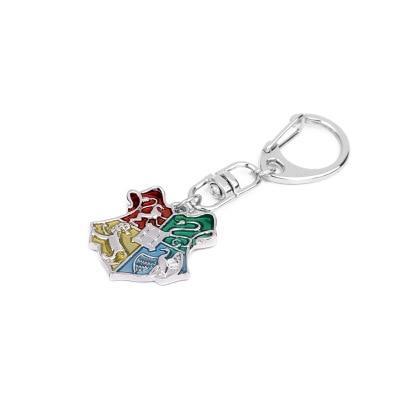 Harry Potter Hogwarts Gryffindor Hufflepuff Ravenclaw Slytherin Metal Keychains/Necklace Pendant 2019