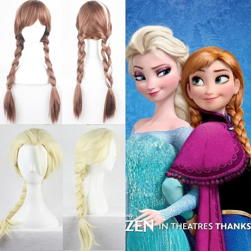 Elsa Anna Wig Ponytail Long Weaving Micro Braided Wigs