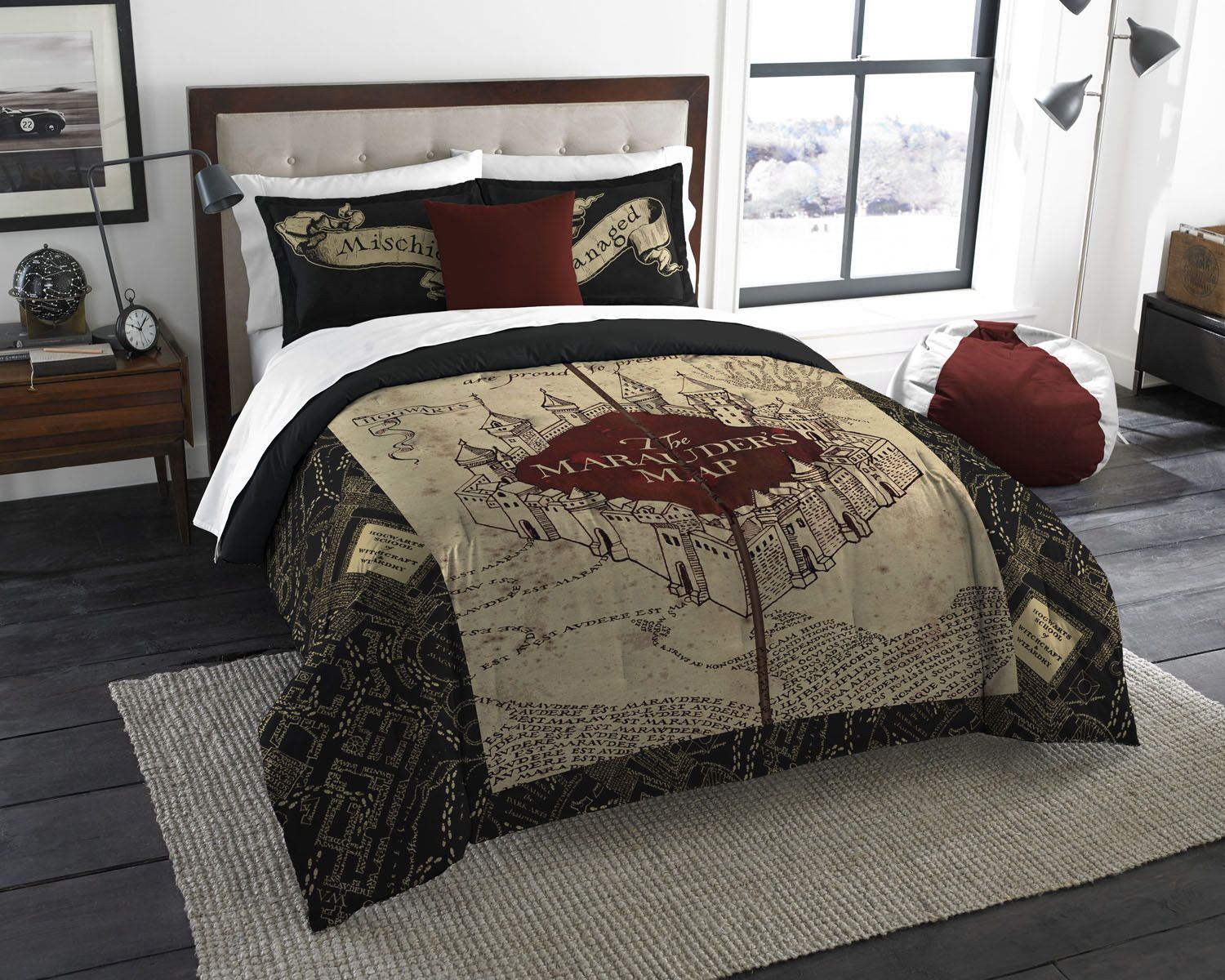 Harry Potter The Marauder's Map Comforter Set Queen