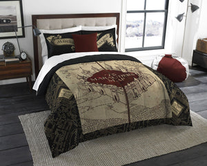 Harry Potter The Marauder's Map Comforter Set Queen